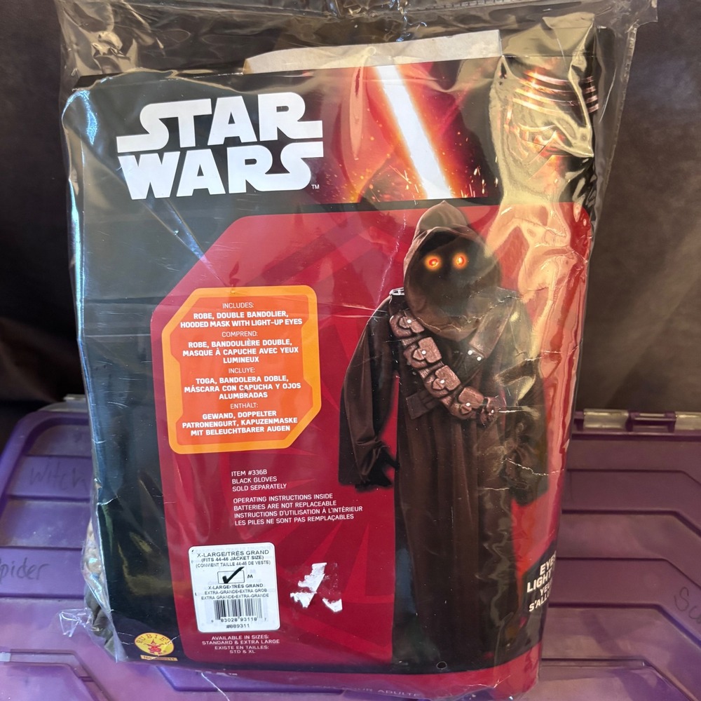 NEW Rubie's Star Wars Jawa Costume Mens XL Brown Sci-Fi